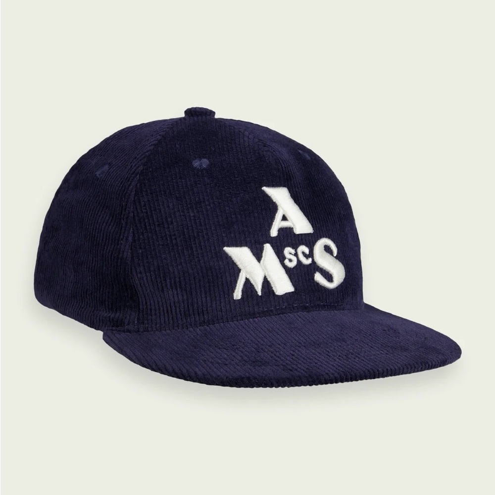NWT SCOTCH & SODA Embroidered-Graphic Corduroy Cap Kids Size Medium